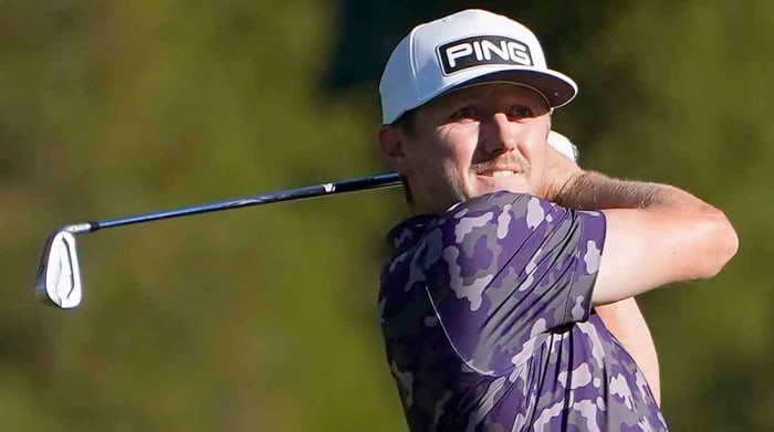 Mackenzie Hughes is pictured at the 2022 Sanderson Farms Championship.